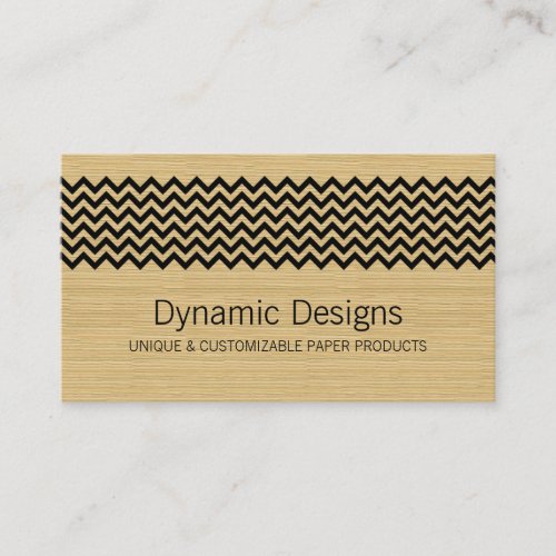 Ebony Rustic Chevron Business Card