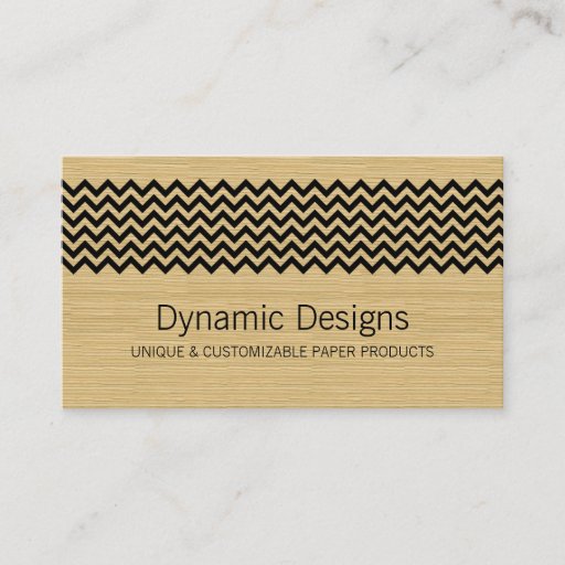Customizable Ebony Rustic Chevron Business Card