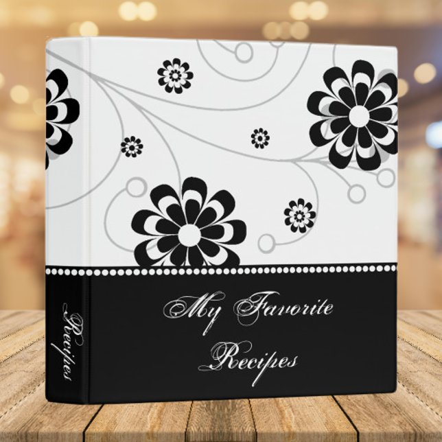 Ebony Scroll Blooms Recipe Binder (Ebony Scroll Blooms Recipe Book Binder)