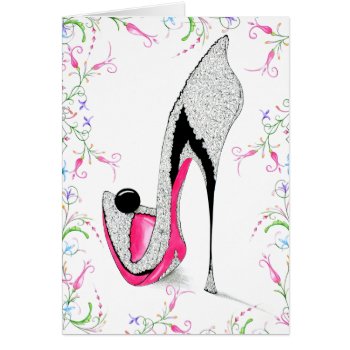 Ebony Shoe Card by sallykingdesign at Zazzle