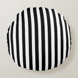 Ebony Snow Round Pillow