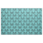 Ebony Turquoise Parisian Damask Pattern Fabric