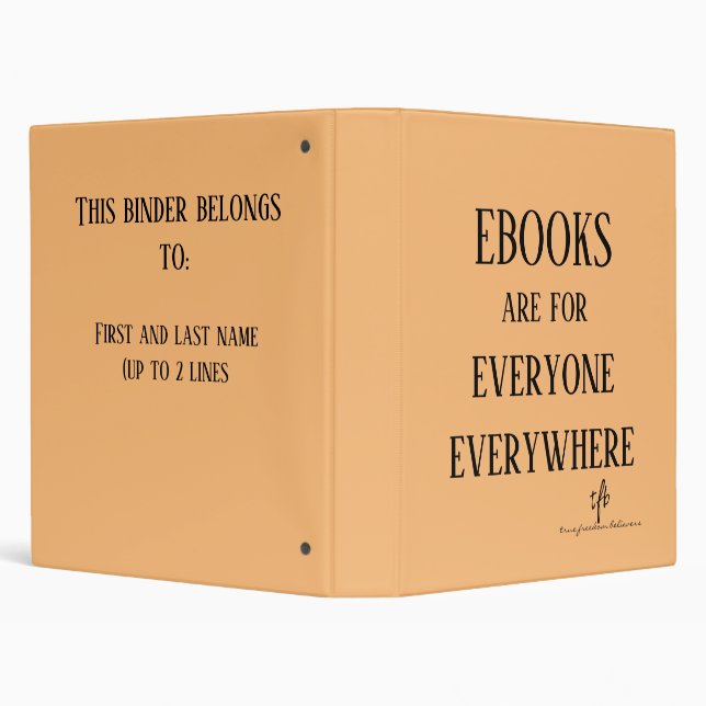 Ebooks Everyone Everywhere Personalized 3 Ring Binder (Background)