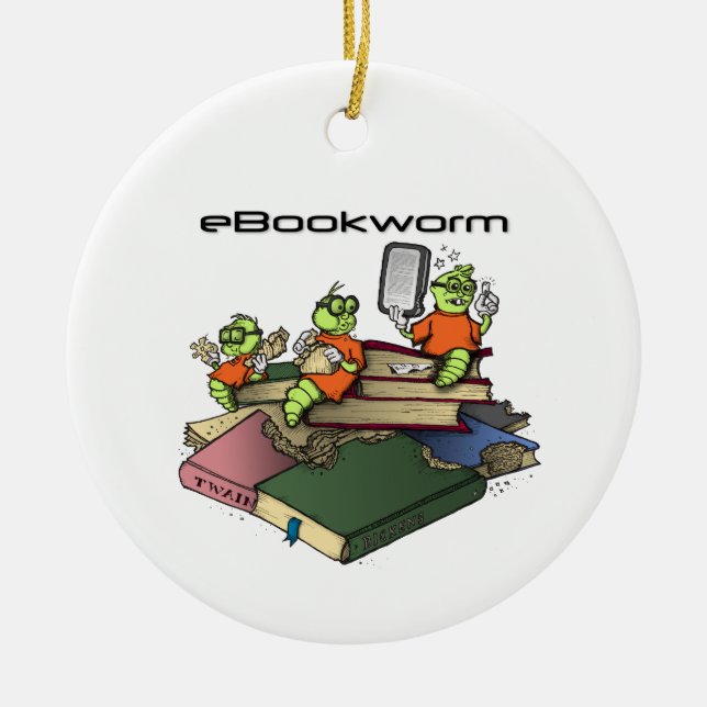 eBookworm Ornament (Front)