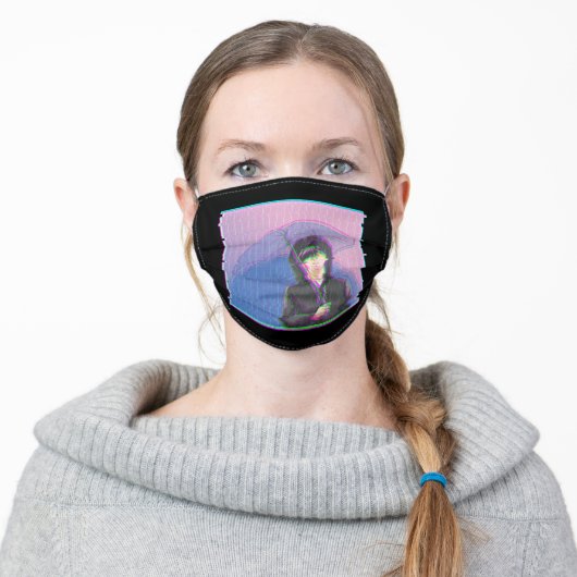 Eboy Vaporwave Aesthetic Gift Adult Cloth Face Mask (Worn)