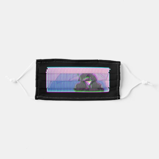 Eboy Vaporwave Aesthetic Gift Adult Cloth Face Mask (Front, Folded)