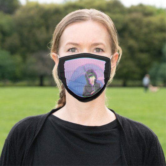 Eboy Vaporwave Aesthetic Gift Adult Cloth Face Mask (Outside)