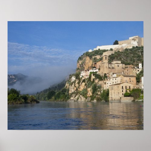 Ebro River Ria Ebre Templar castle  early Poster