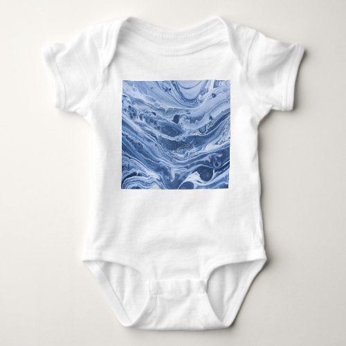 Ebru Creative Abstract Acrylic Waves Baby Bodysuit