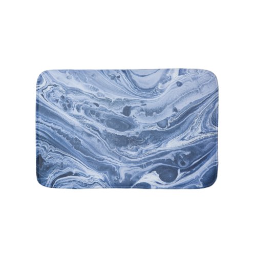 Ebru Creative Abstract Acrylic Waves Bath Mat