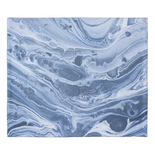 Ebru Creative Abstract Acrylic Waves Duvet Cover