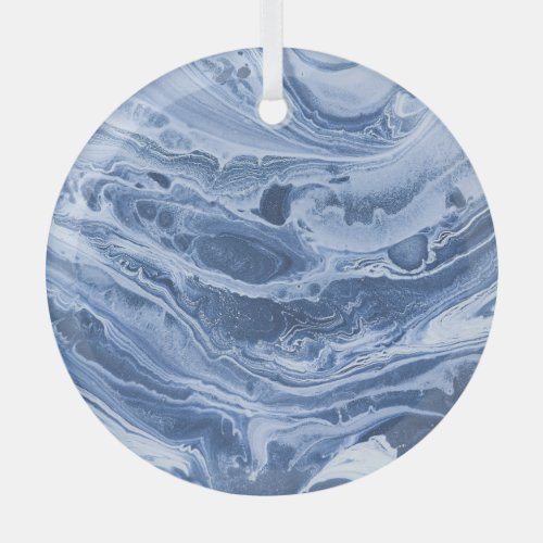 Ebru Creative Abstract Acrylic Waves Glass Ornament