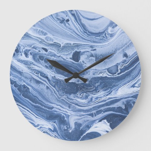 Ebru Creative Abstract Acrylic Waves Large Clock