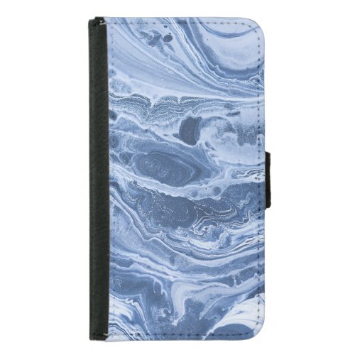 Ebru Creative Abstract Acrylic Waves Samsung Galaxy S5 Wallet Case