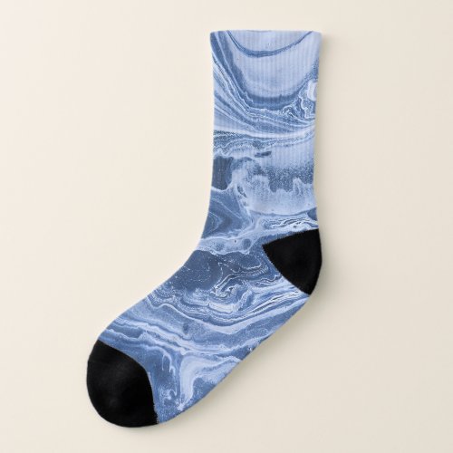 Ebru Creative Abstract Acrylic Waves Socks