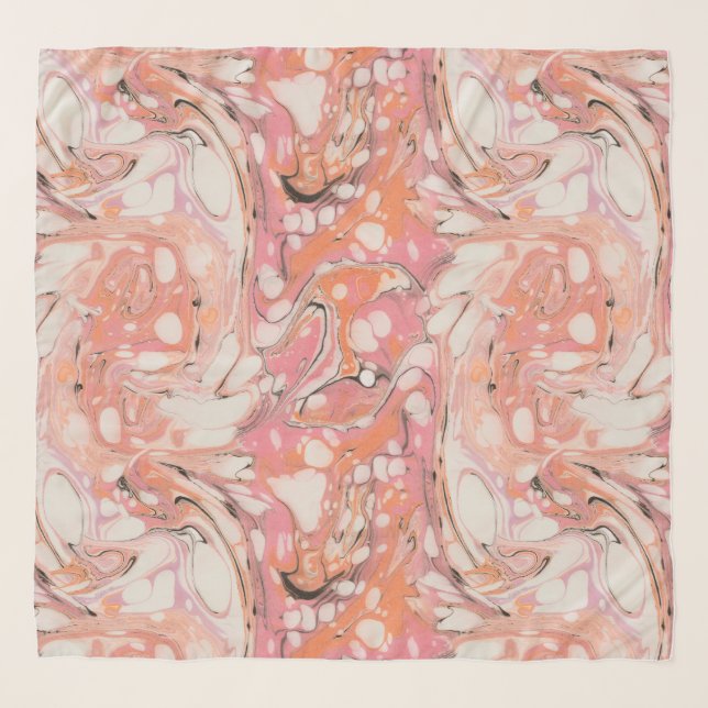 Ebru (Water Marble) Scarf (Front)