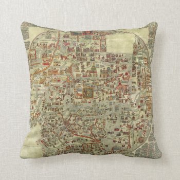 Ebstorf Map Pillow by ThinxShop at Zazzle