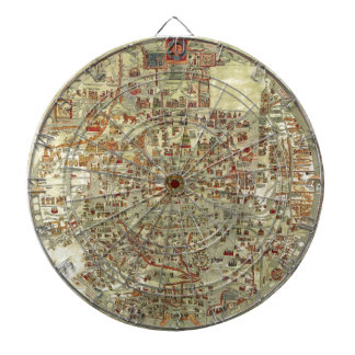 Ebstorfer Old World Map Dartboard With Darts