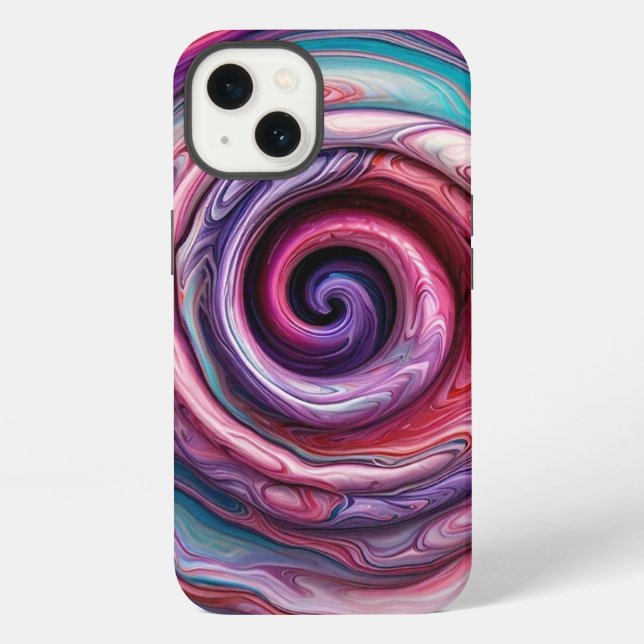 "Ebullient Spiral Dance" Iphone Case (Back)