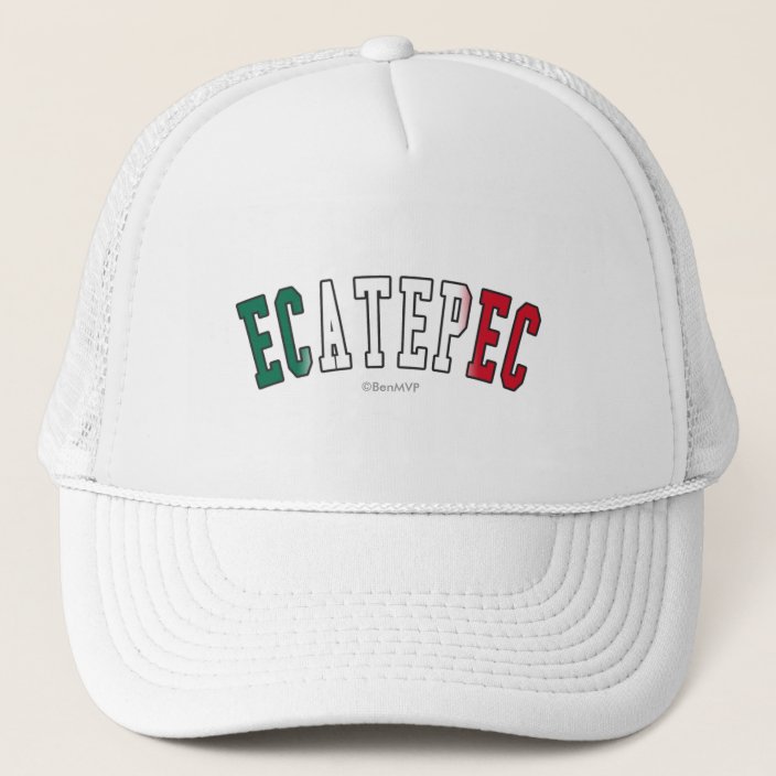 Ecatepec in Mexico National Flag Colors Mesh Hat
