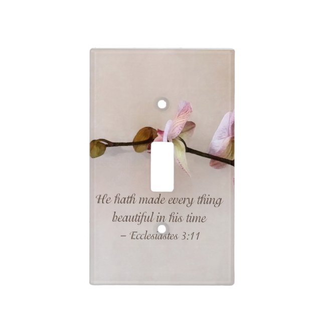 Ecc 3 11 He Hath Made Everything Beautiful II Light Switch Cover (Front)