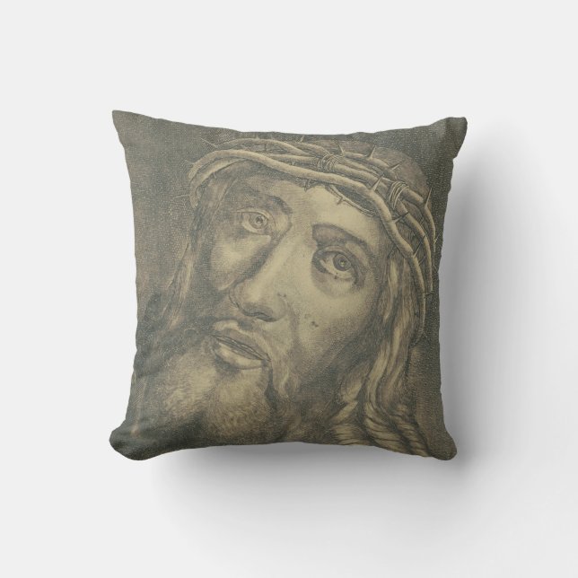 Ecce homo Holy Face of Jesus Throw Pillow (Front)