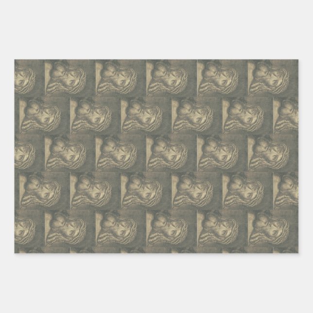 Ecce homo Holy Face of Jesus Wrapping Paper Sheets (Front)