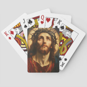 Ecce Homo   Jesus Christ with Crown of Thorns Poker Cards