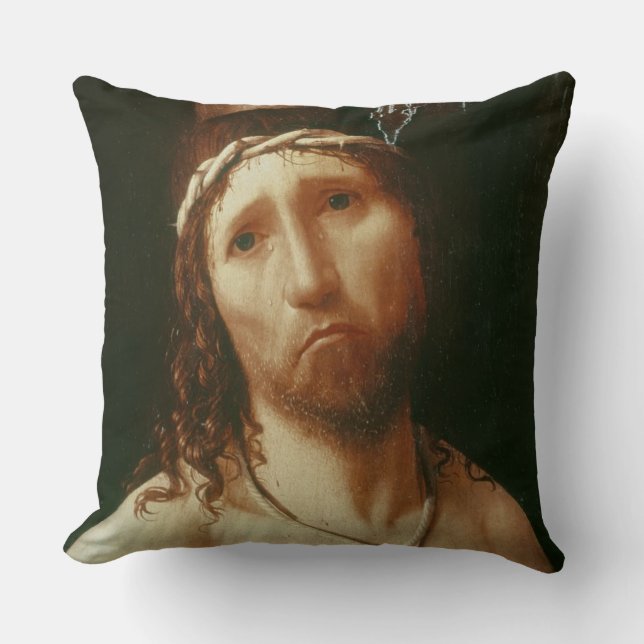 Ecce Homo (oil on panel) Throw Pillow (Front)