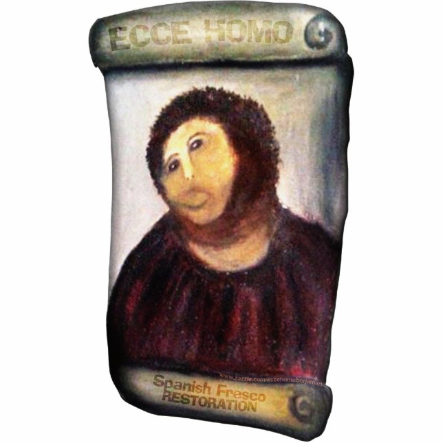 ECCE HOMO Spanish Painting Restoration Cutout (Front)