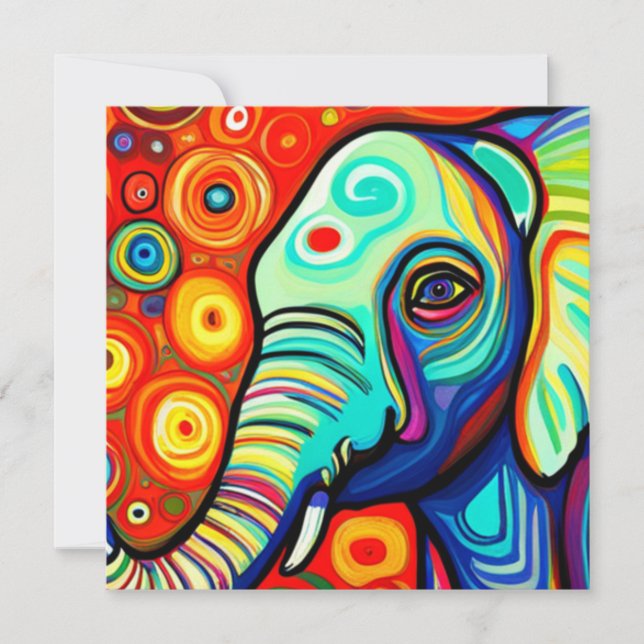 Eccentric Elephant Holiday Card (Front)