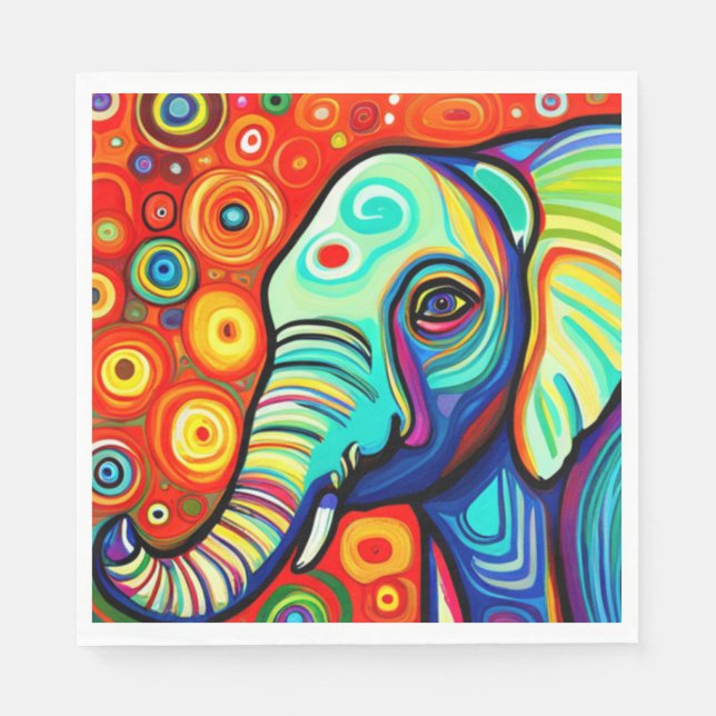Eccentric Elephant Napkins (Front)