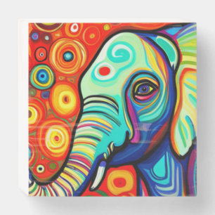 Eccentric Elephant Wooden Box Sign