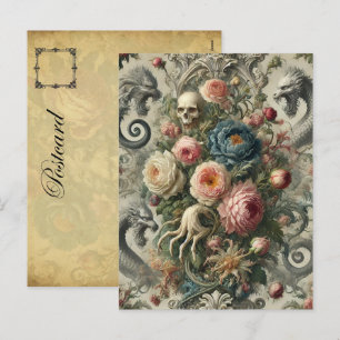 🐉 Eccentric Tithings – Gothic Victorian Holiday Postcard