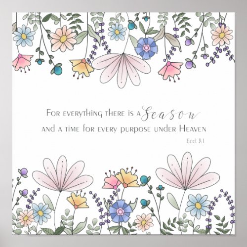 Eccl 31 For Everything there is a Season Coaster Poster