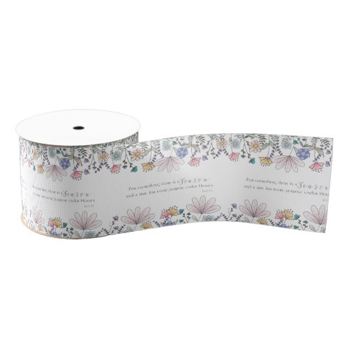 Eccl 31 For Everything there is a Season  Plaque Grosgrain Ribbon