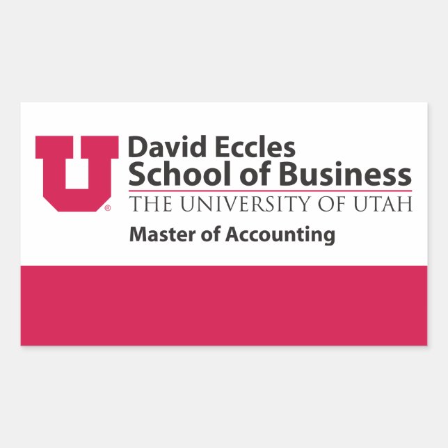 Eccles Accounting Rectangular Sticker (Front)