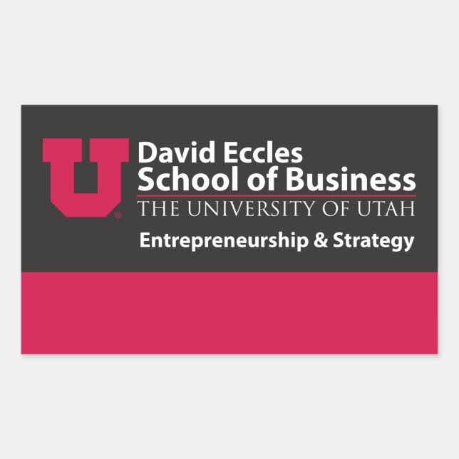 Eccles Entrepreneurship Strategy Rectangular Sticker (Front)
