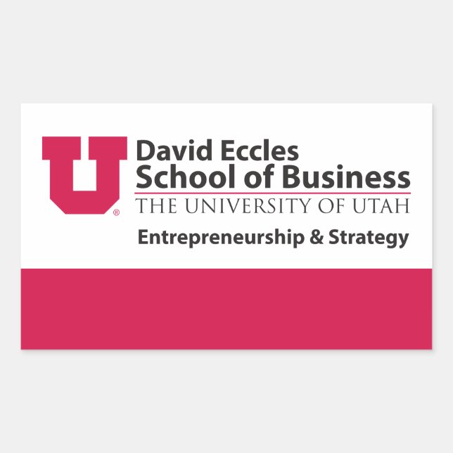 Eccles Entrepreneurship Strategy Rectangular Sticker (Front)