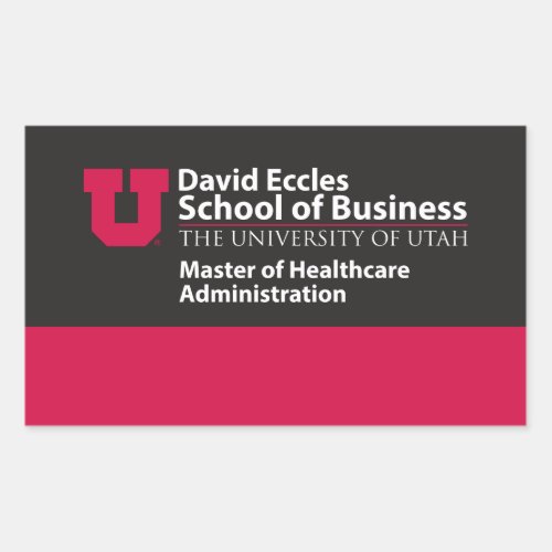Eccles Healthcare Administration Rectangular Sticker