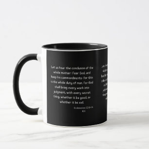 Ecclesiastes 12:13-14 KJV Bible Verse Two-Tone Mug