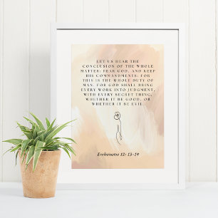 Ecclesiastes 12:13-14 KJV Poster - Customizable