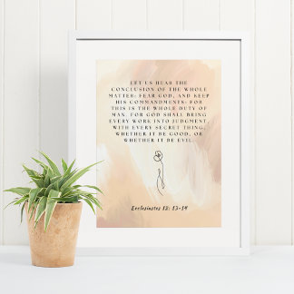 Ecclesiastes 12:13-14 KJV Poster - Customizable