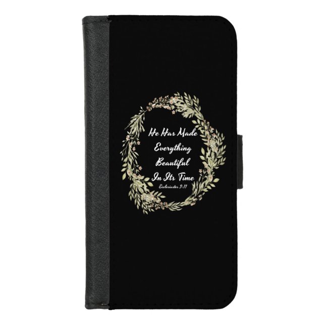 Ecclesiastes 311 NIV - Bible Verse iPhone Wallet Case (Front)