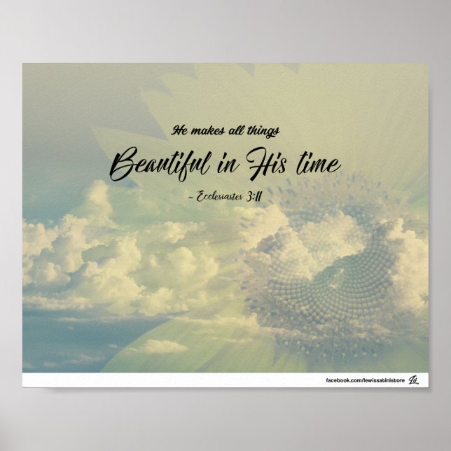 Ecclesiastes 3:11 - Beautiful in His time Poster (Front)