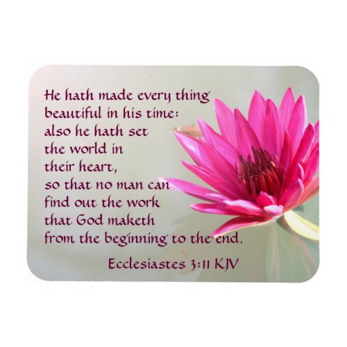 Ecclesiastes 311 Everything beautiful in His time Magnet