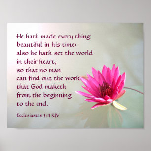 Ecclesiastes 3:11 Everything beautiful in His time Poster