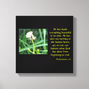Ecclesiastes 3:11 floral canvas print
