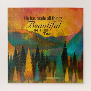 Ecclesiastes 3:11 He has made all things Beautiful Jigsaw Puzzle