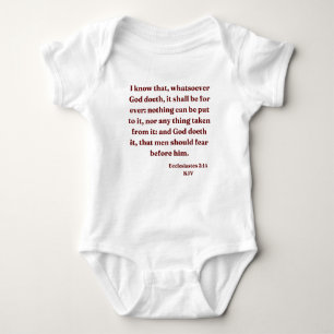 Ecclesiastes 3:14 KJV Bible Verse Baby Bodysuit